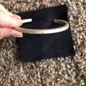 Limbo Unisex Bracelet Cuff w/ Black Diamond Accent